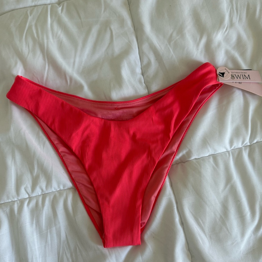 NWT Victoria Secret Swim- Brazilian Medium Vibrant Pink/Coral Bikini Bottom